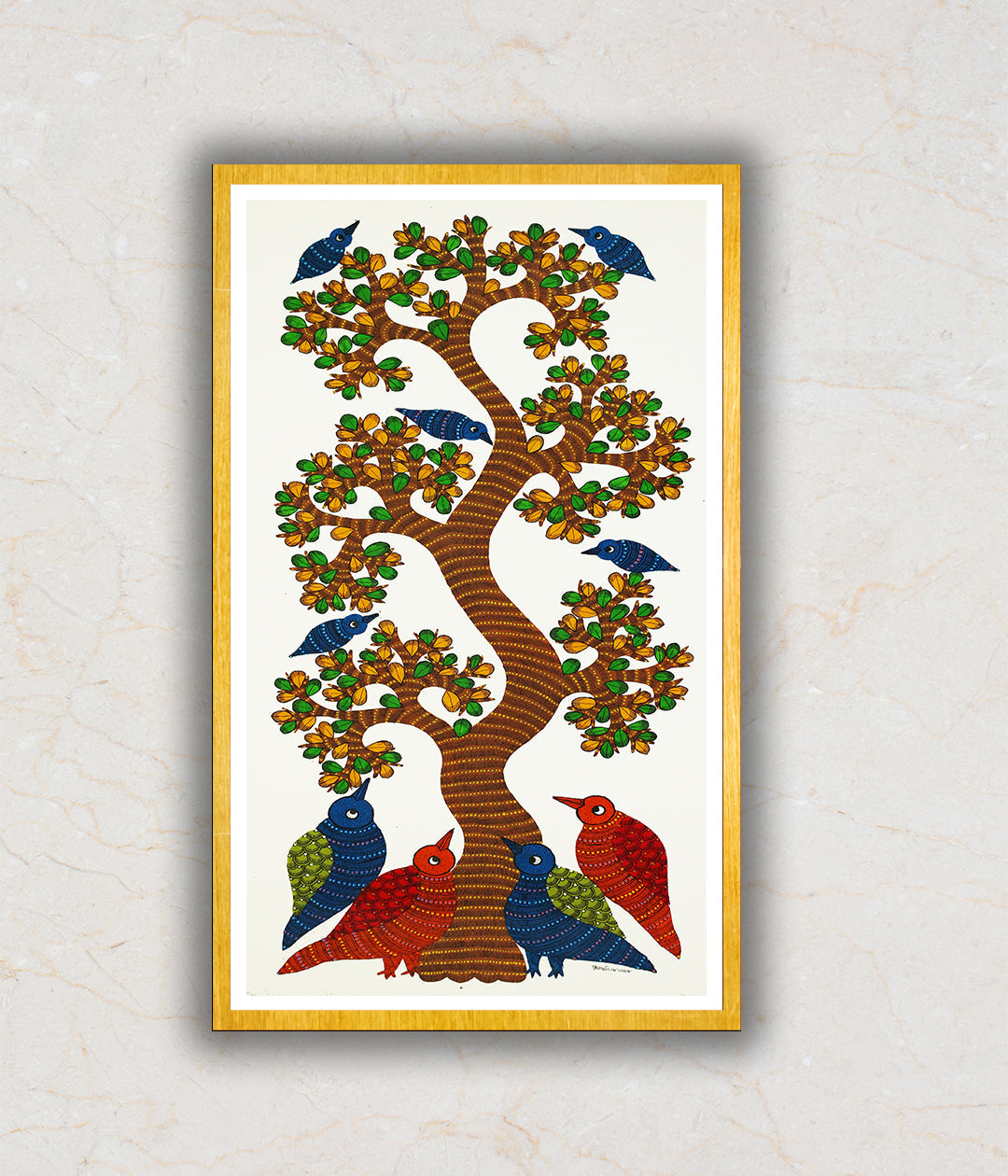 Ancestry Gond Art Painting For Home Wall Art Decor