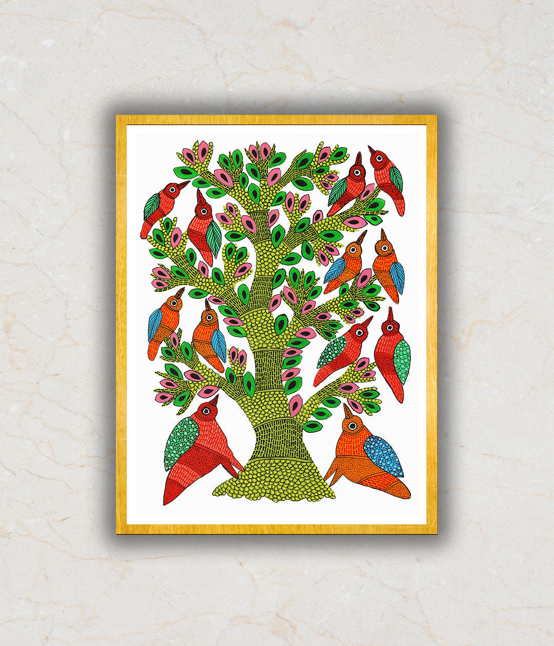 Soul of Spring Gond Art Painting For Home Wall Art Decor