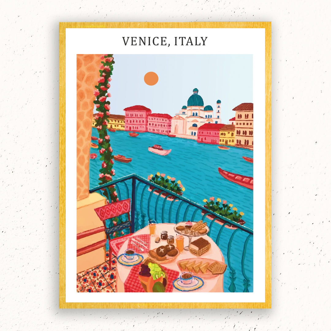 Venice, Italy illustration Artwork Painting For Home Wall DŽcor+B2:B188