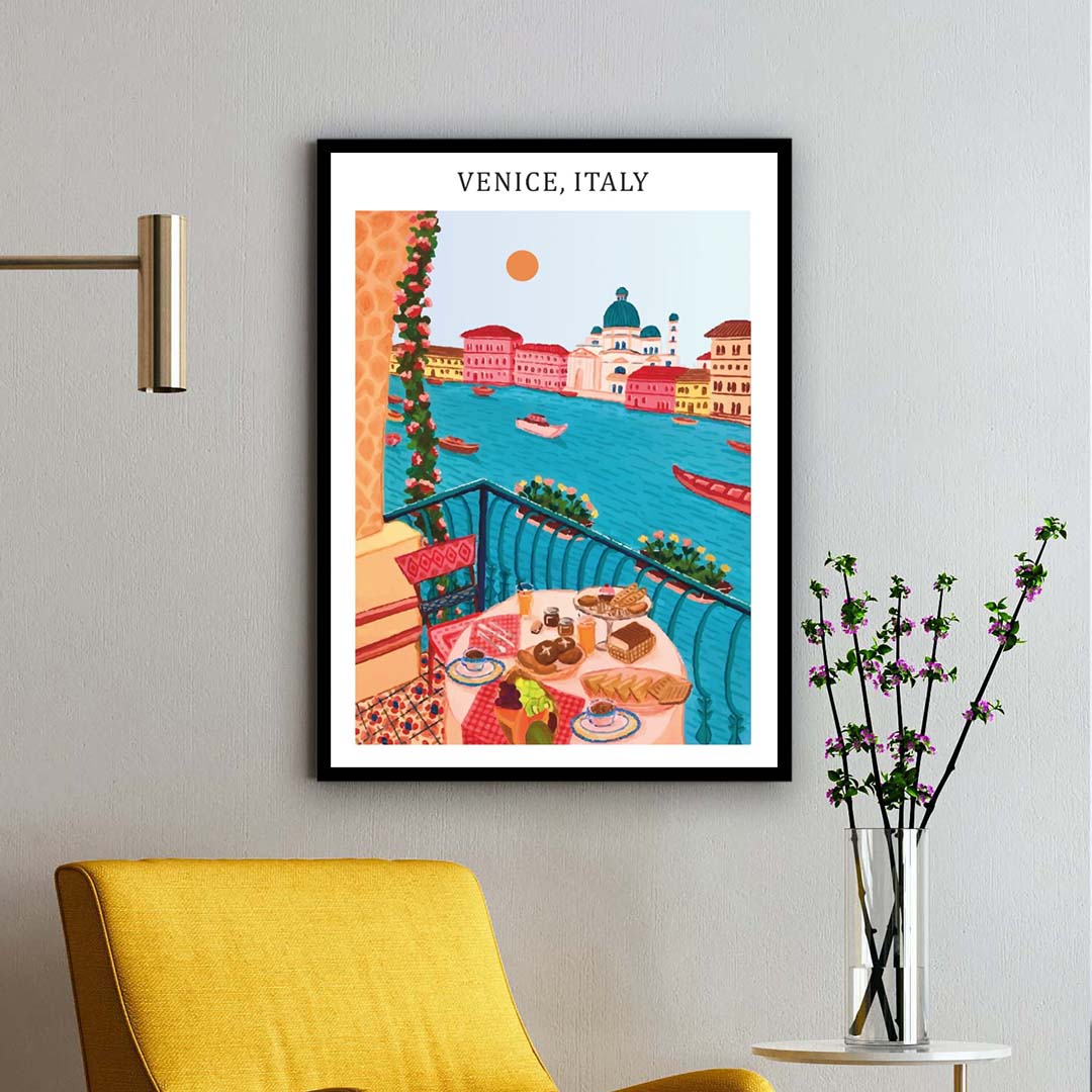 Venice, Italy illustration Artwork Painting For Home Wall DŽcor+B2:B188