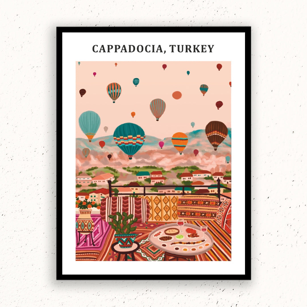 Cappadocia, Turkey illustration Artwork Painting For Home Wall DŽcor