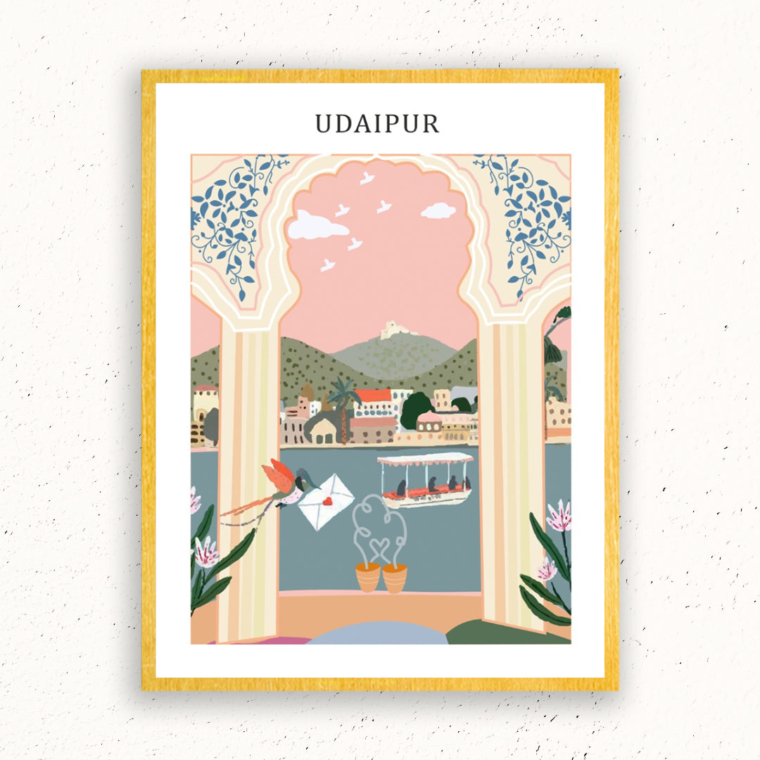 Udaipur illustration Artwork Painting For Home Wall DŽcor