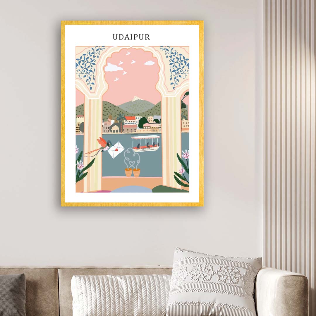 Udaipur illustration Artwork Painting For Home Wall DŽcor