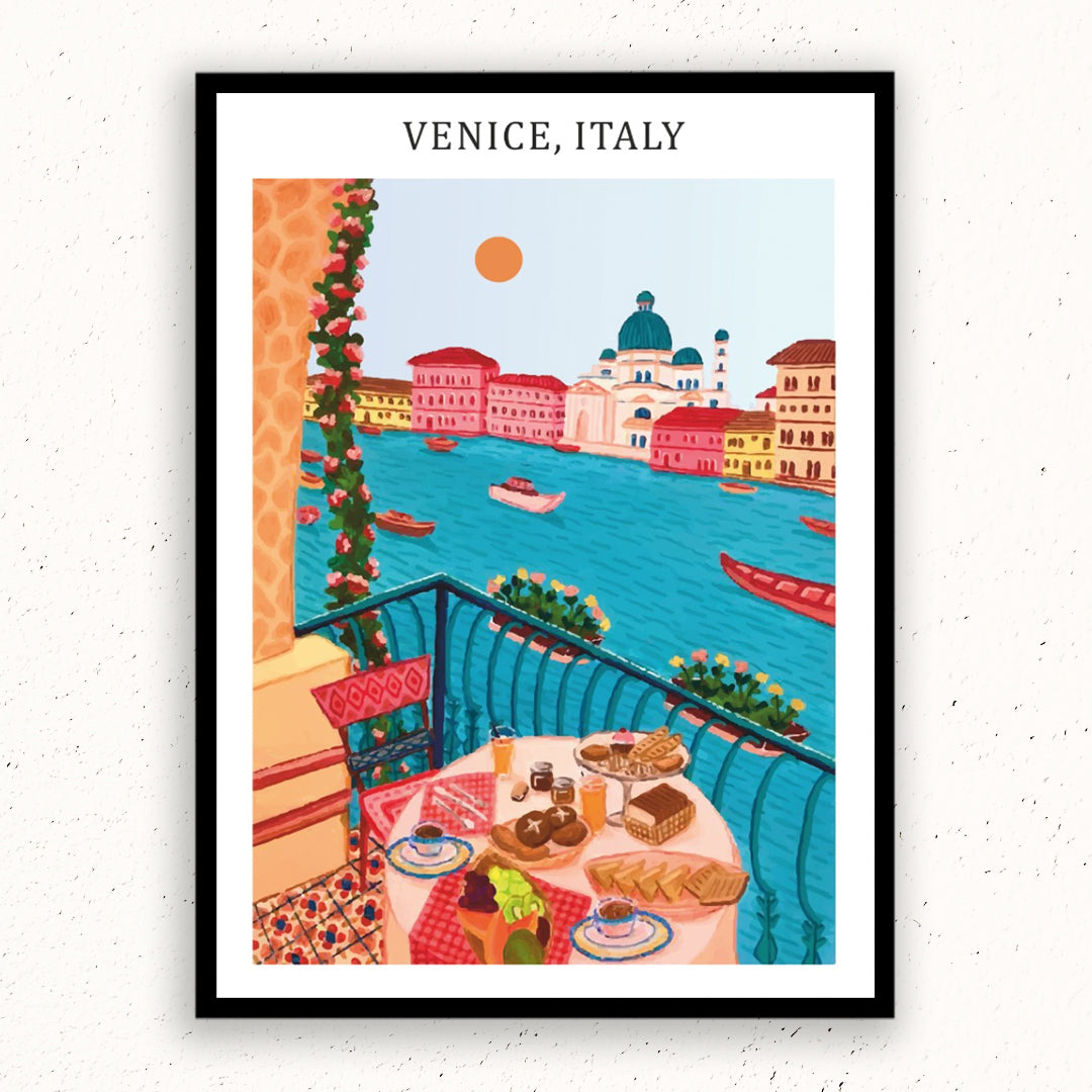 Venice, Italy illustration Artwork Painting For Home Wall DŽcor+B2:B188