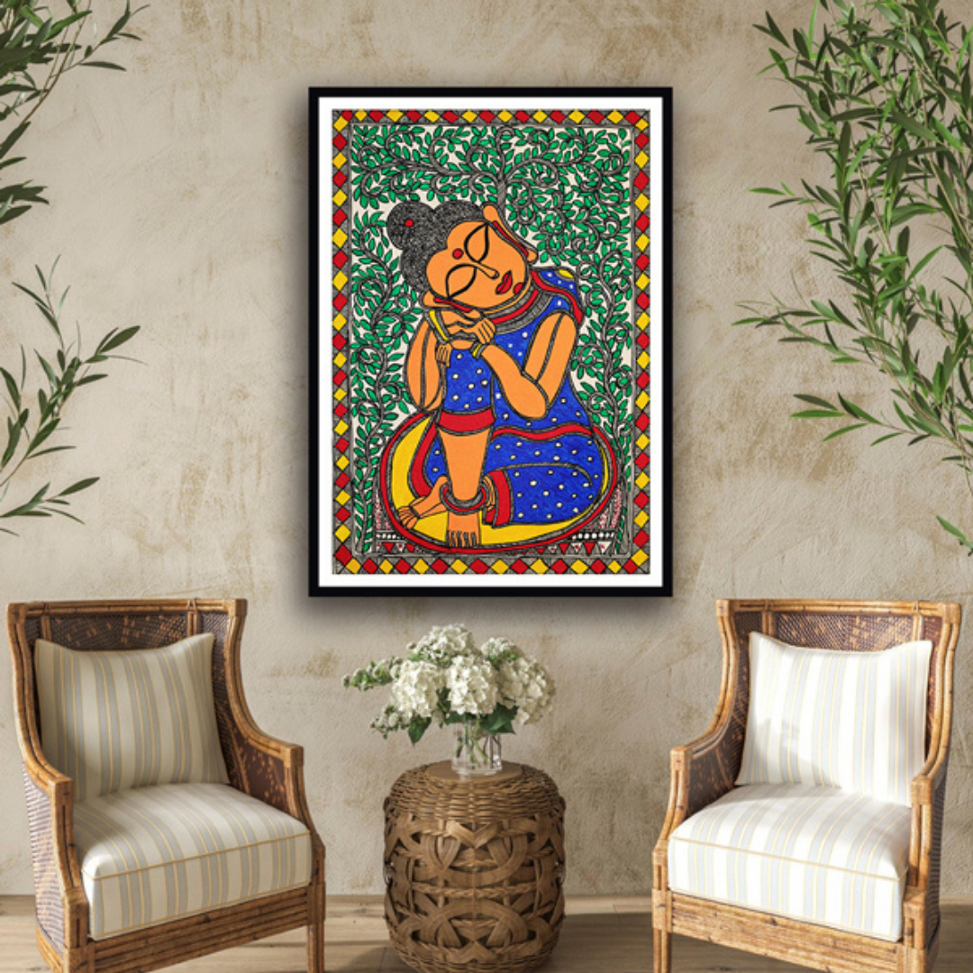 Buddha Madhubani Art Painting For Home Wall Art Decorg 2