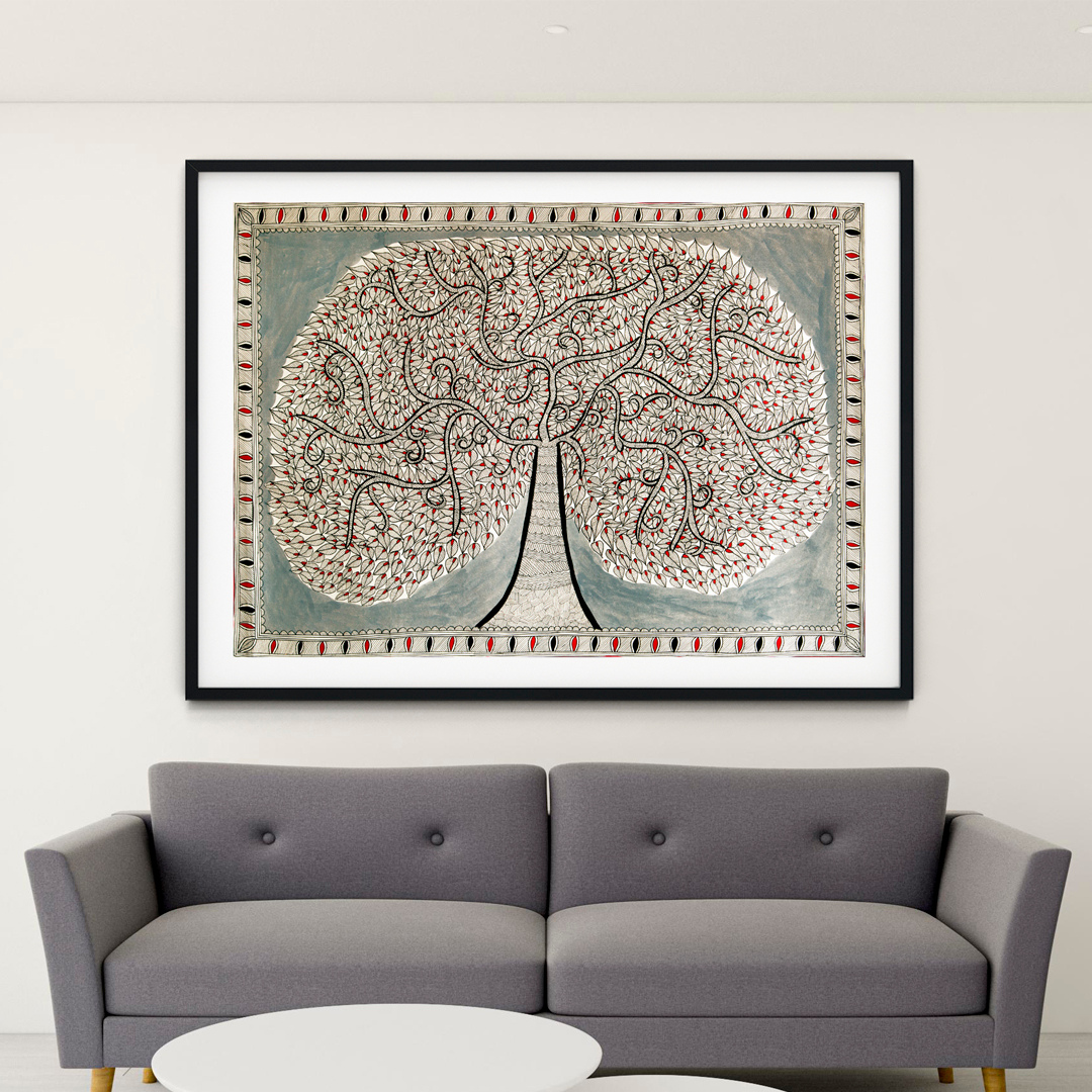 Tree of Life Painting Madhubani Art Painting For Home Wall Art Decor