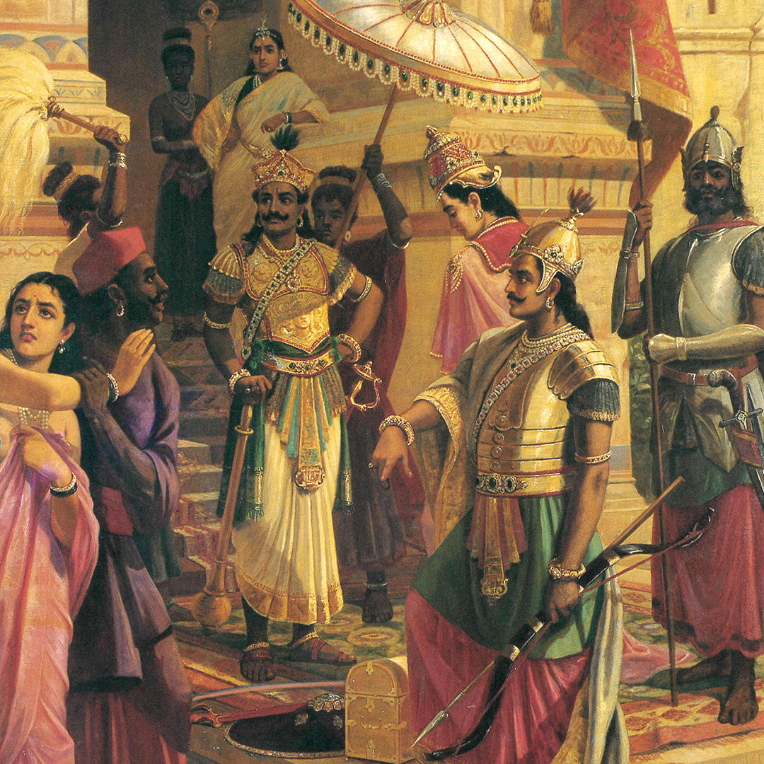 Raja Ravi Varma Artwork Painting - Victory of Meghanada