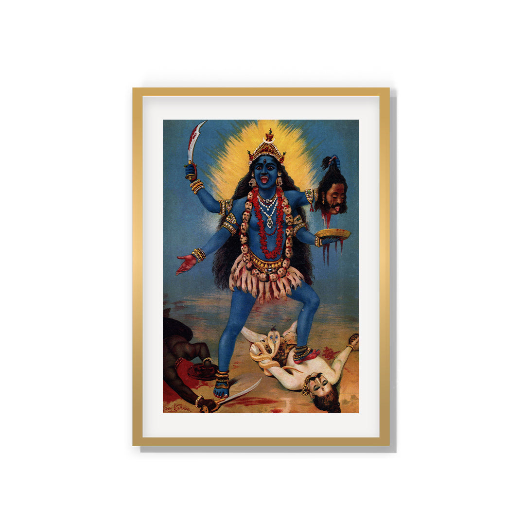 Raja Ravi Varma Artwork Painting - Kali