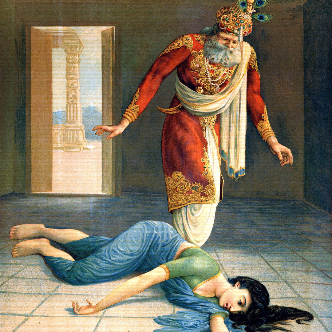 Raja Ravi Varma Artwork Painting - Kaikeyi vilap