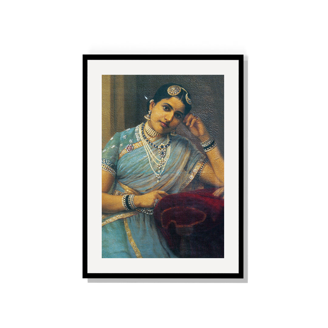 Raja Ravi Varma Artwork Painting - Raja and Rani of Kurupam