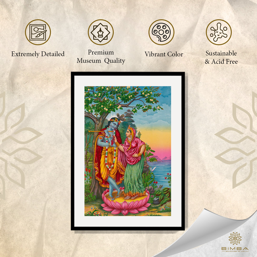 Raja Ravi Varma Artwork Painting - Radha Krishna 2