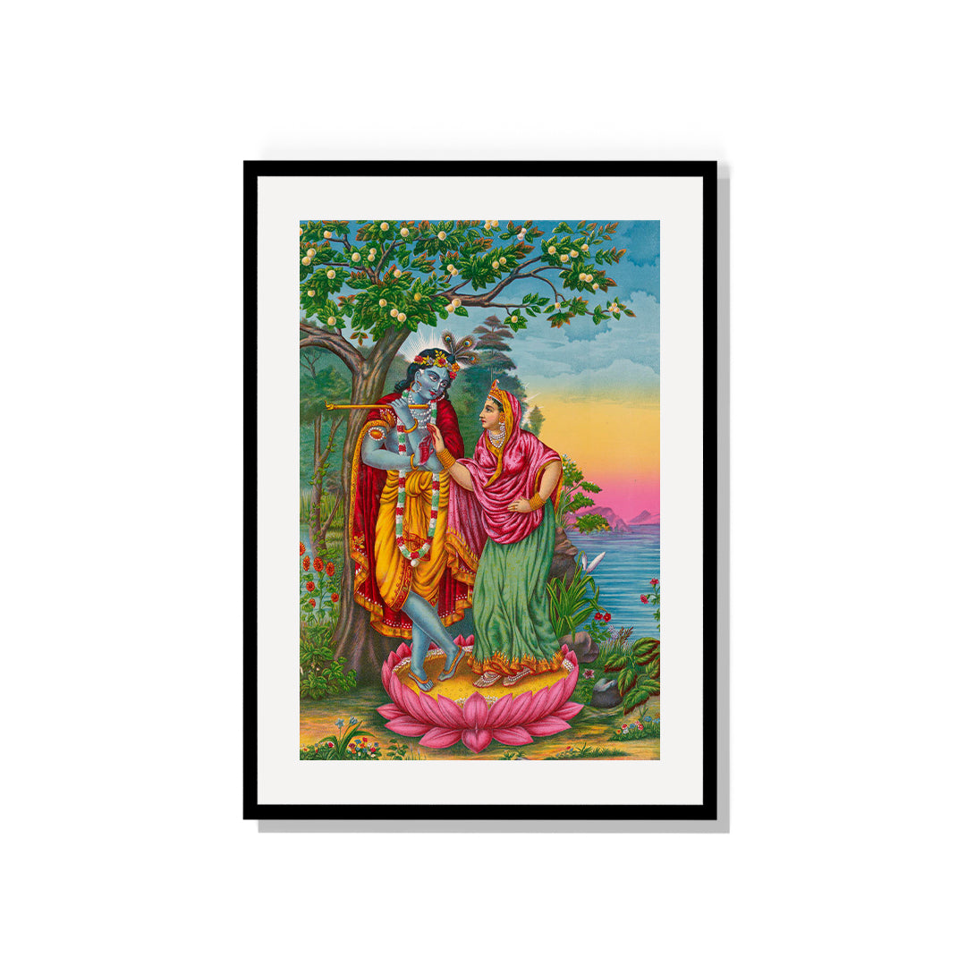 Raja Ravi Varma Artwork Painting - Radha Krishna 2