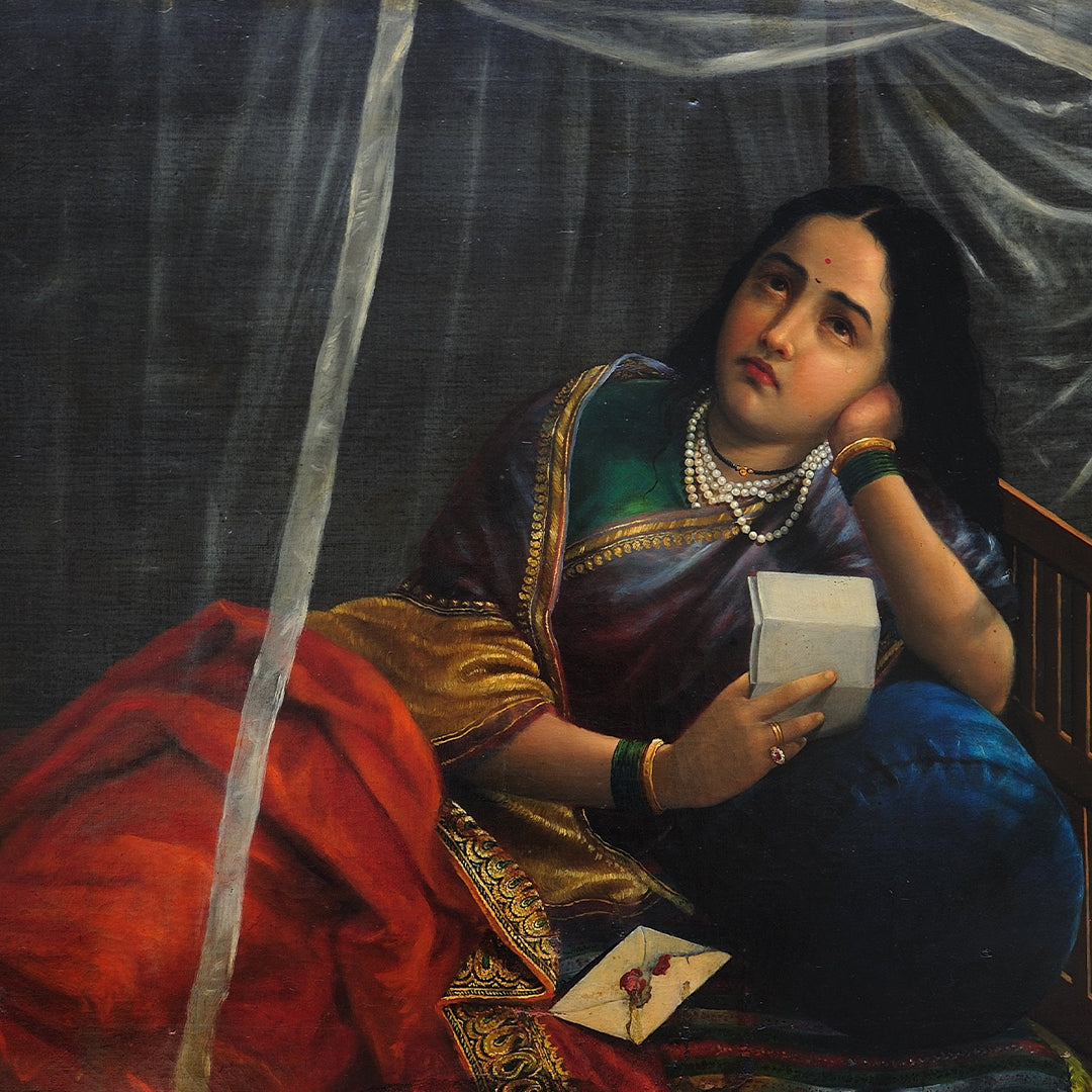 Raja Ravi Varma Artwork Painting - Disappointing News