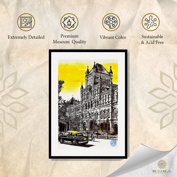 Elphinstone college Mumbai Painting Artwork By Bharat For Home Wall